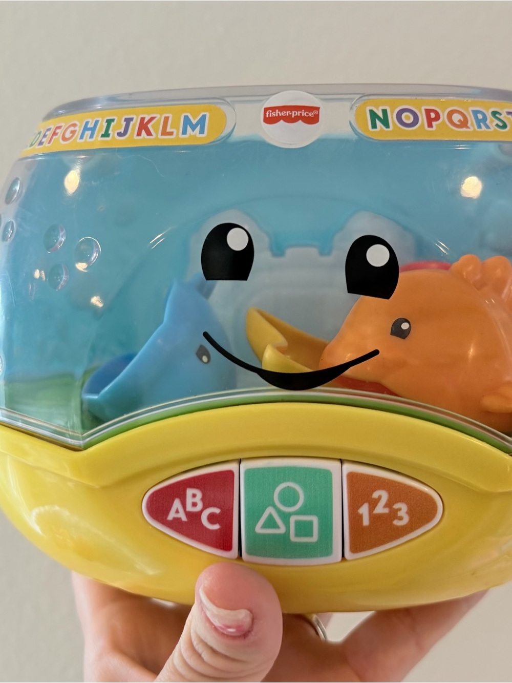Fisher-Price musical Yellow, Blue and Orange Learning Activity Toy - aquarium